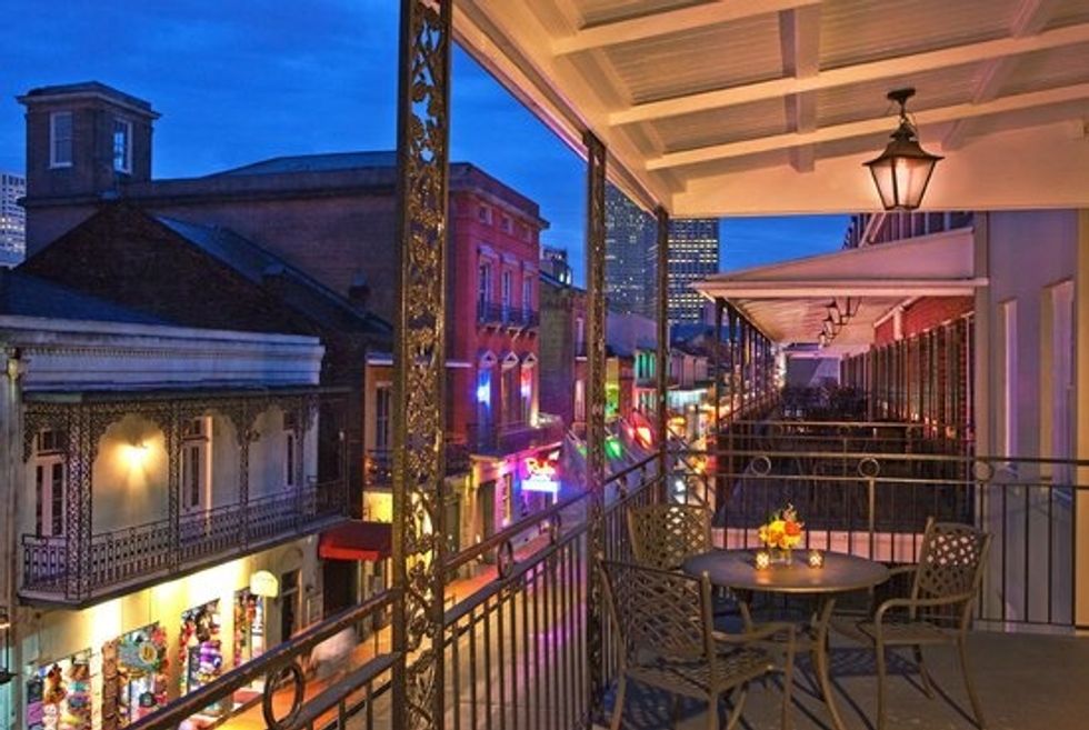 View Of Bourbon Street From A Balcony