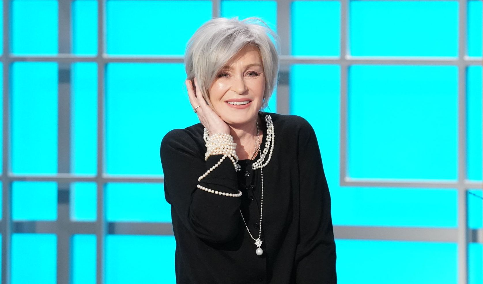 Sharon Osbourne holding on to her new silver hairstyle