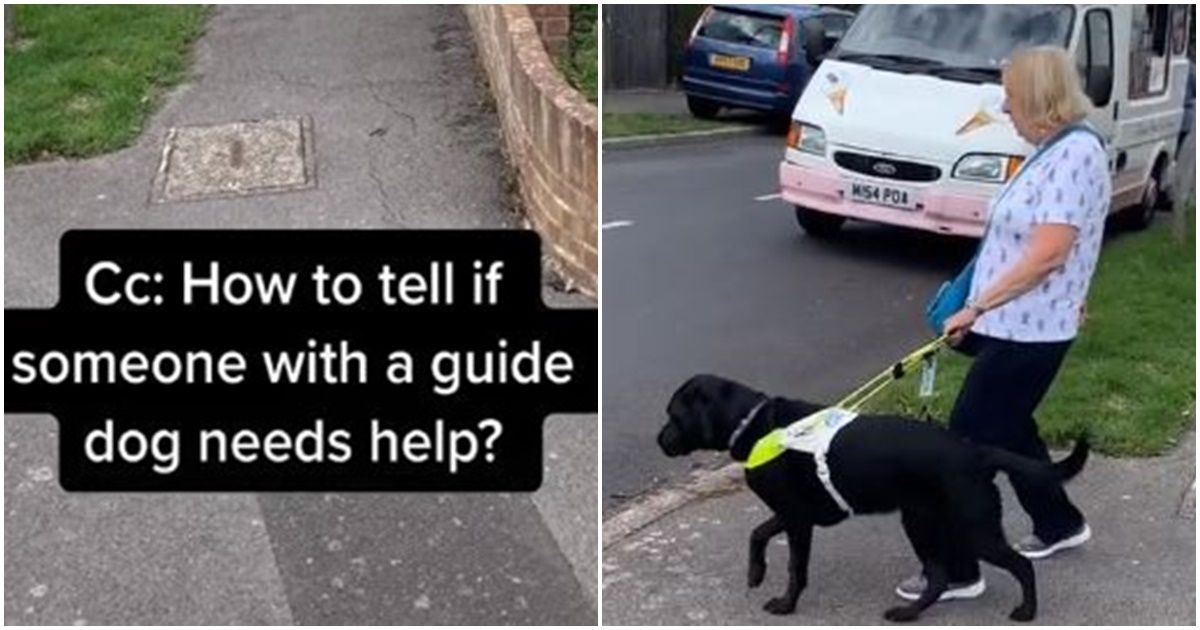 There's a signal blind people give if they need assistance. Here's how to lend a hand (when asked).