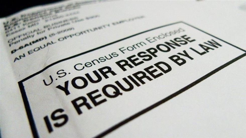 Photo of US Census envelope, the envelope says "YOUR RESPONSE IS REQUIRED BY LAW"