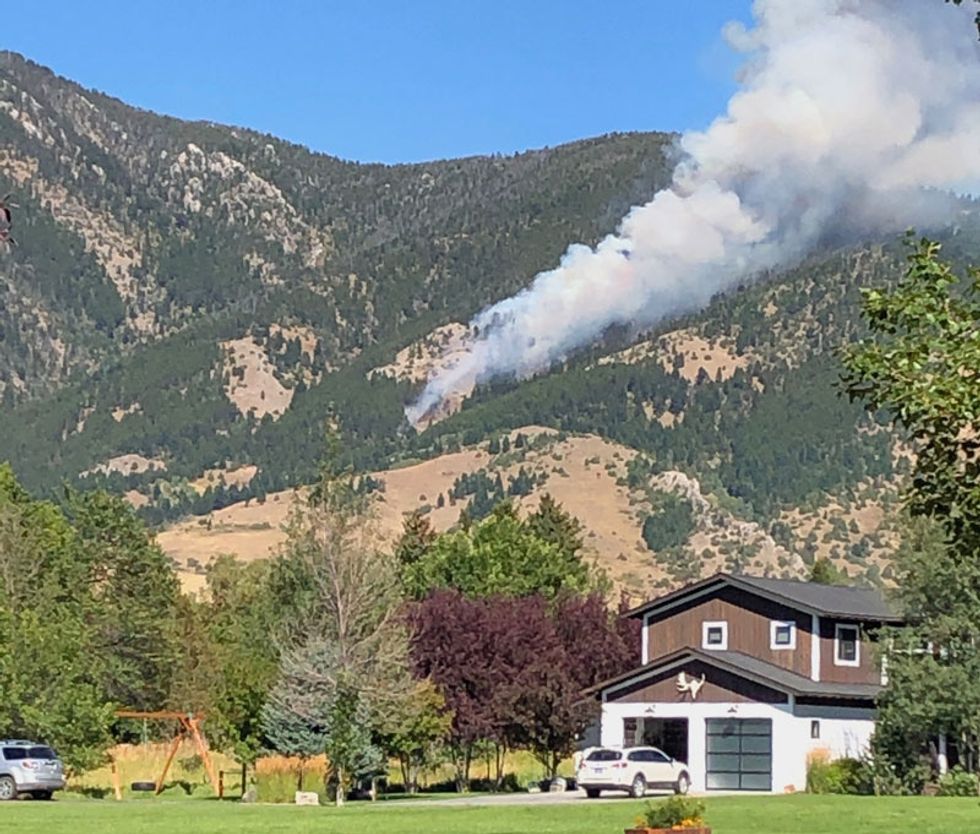 start of the Bridger Foothills Fire