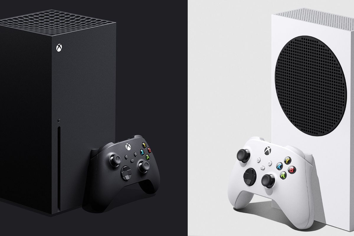 Xbox Series X (left) and the smaller Series S