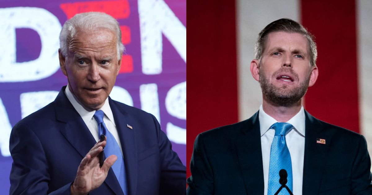 Eric Trump Is Getting Dragged After He Tried to Slam Biden for 'Awkward' Labor Day Event