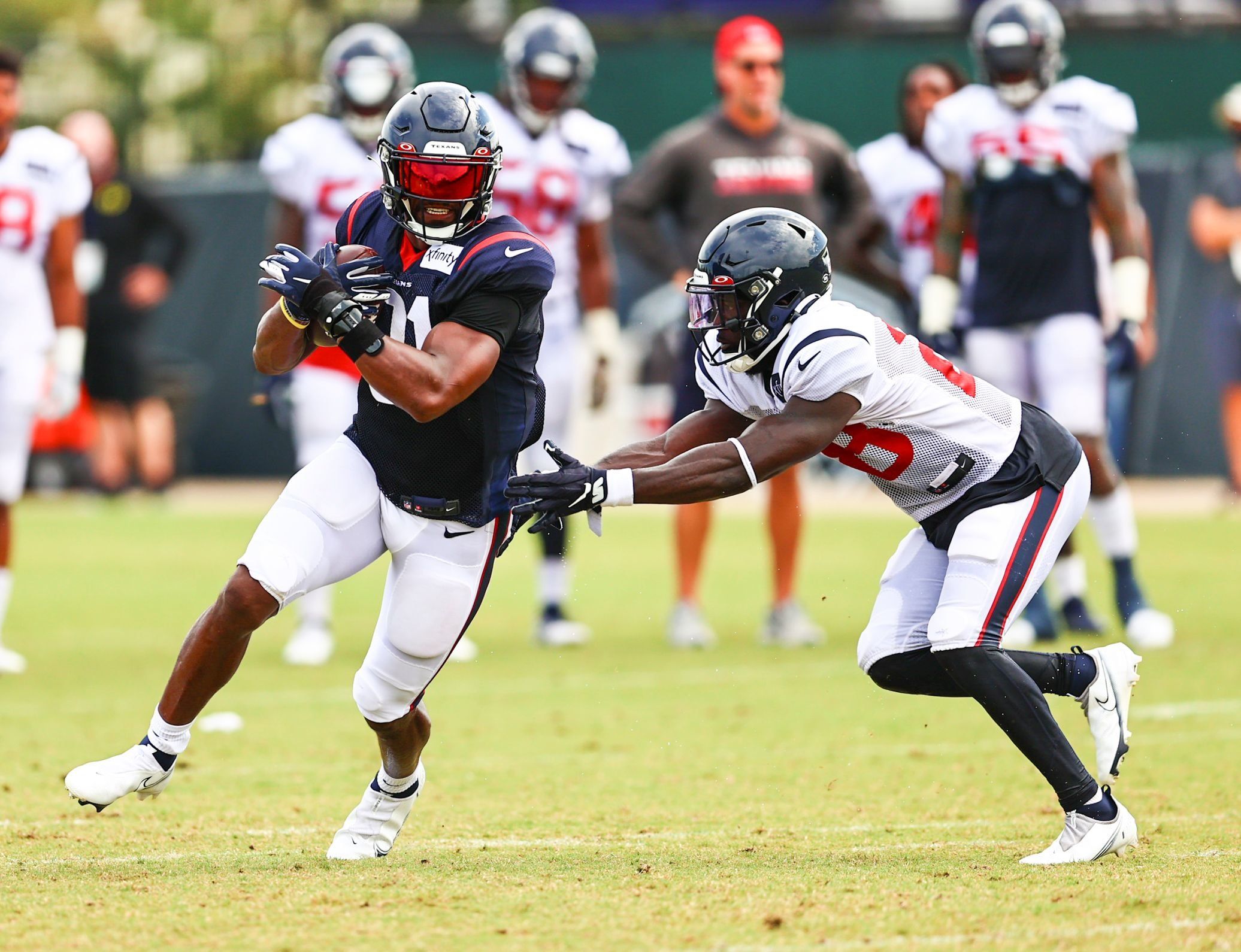 David Johnson at training camp 