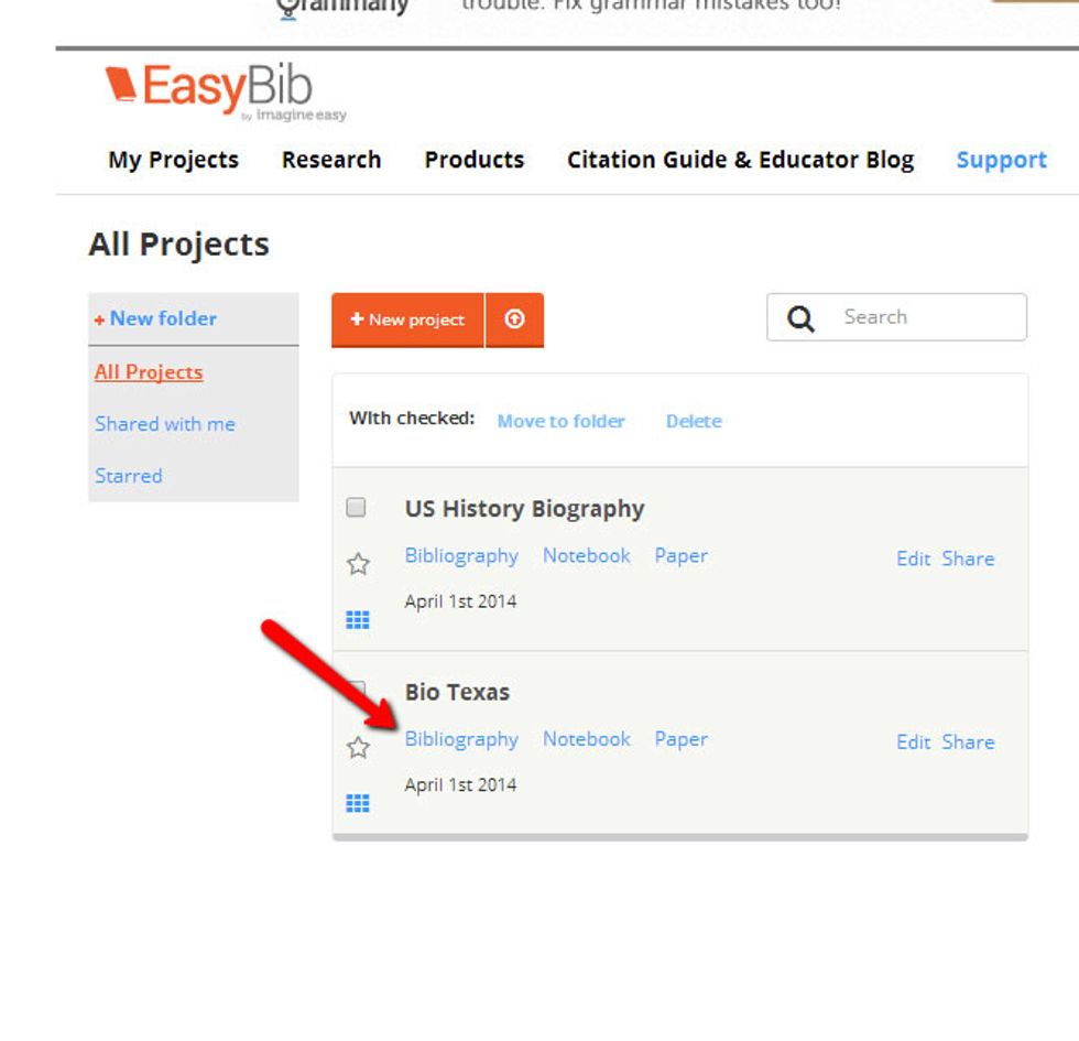 How to use easy bib to cite your sources B+C Guides