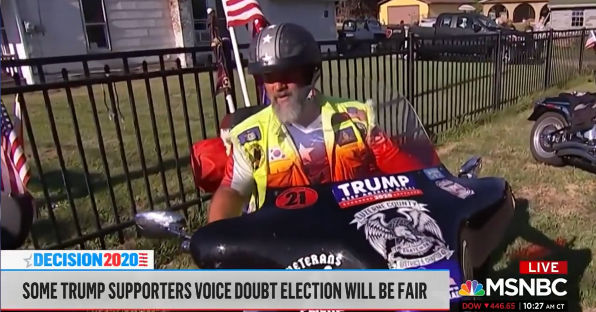 Trump Supporter Says He'll 'Take Up Arms' If Biden Wins Election In Unsettling MSNBC Interview