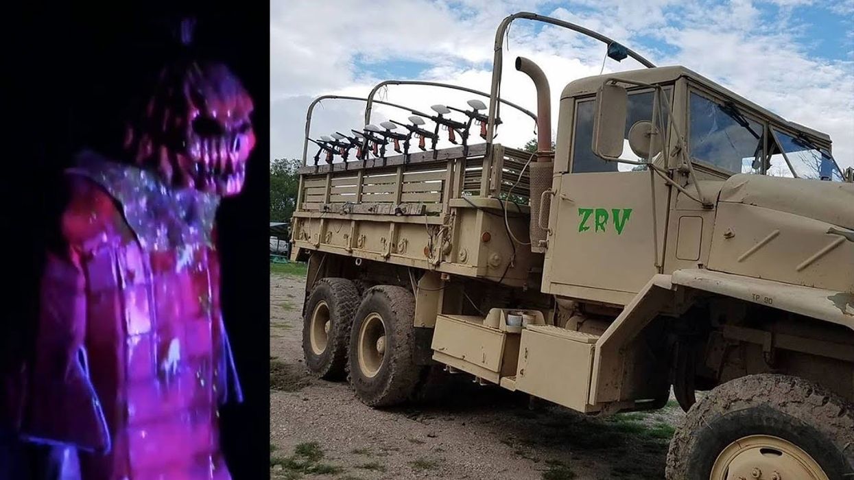 You can shoot zombies with paintballs from the back of military vehicle this October in Texas