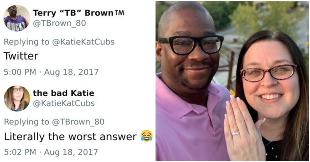 These two are now engaged after he answered her dating advice question with the 'worst' answer