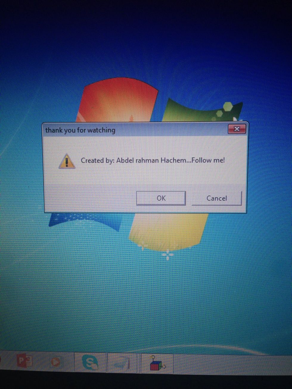 How to create an error message for windows xp.7.8.vista B+C Guides
