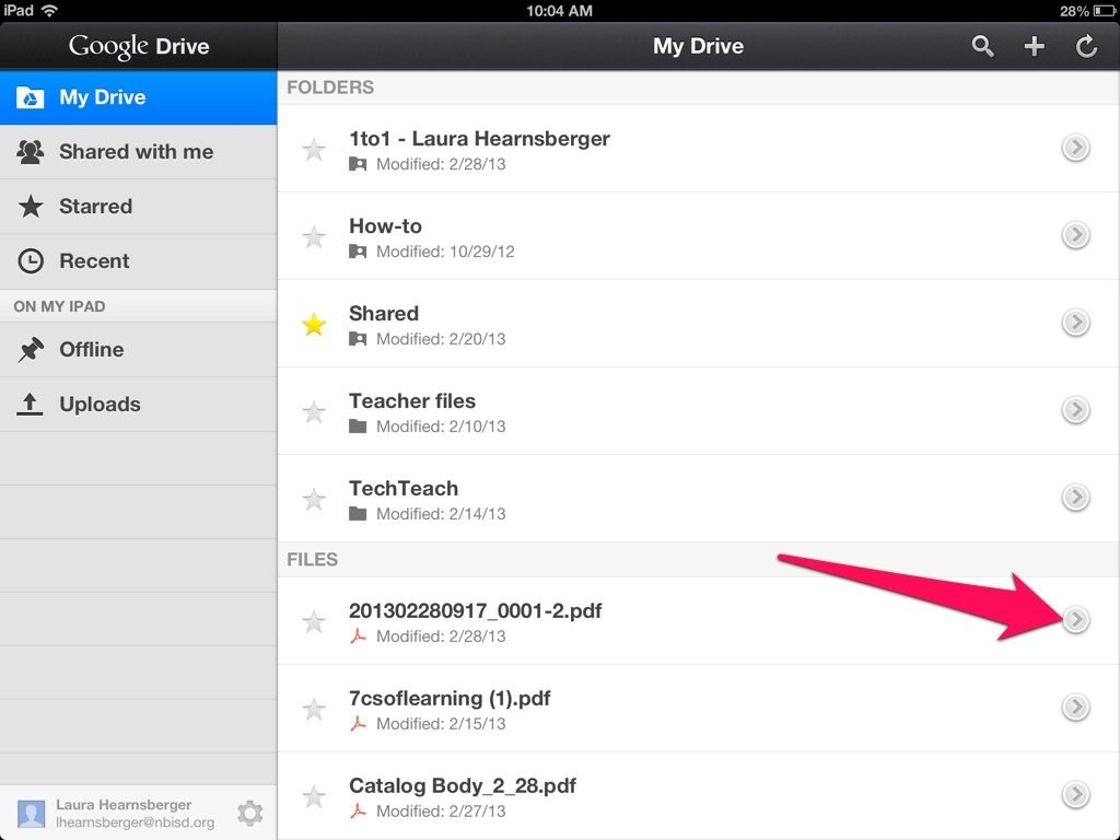 how to upload a video to google drive from ipad