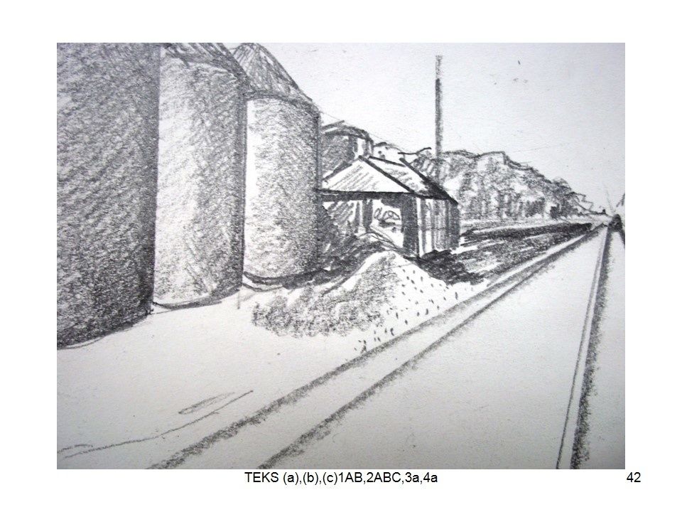 perspective train sketch