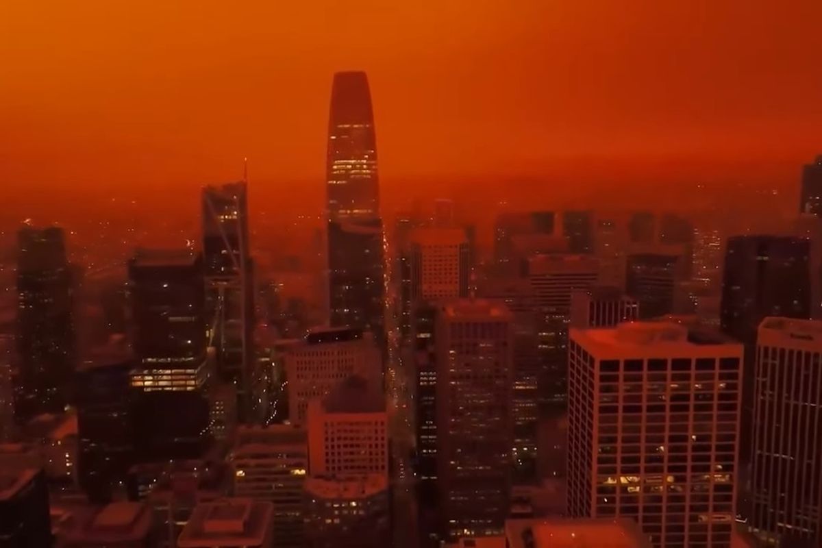Western USA Burning Like End Of World. Because Climate Change.