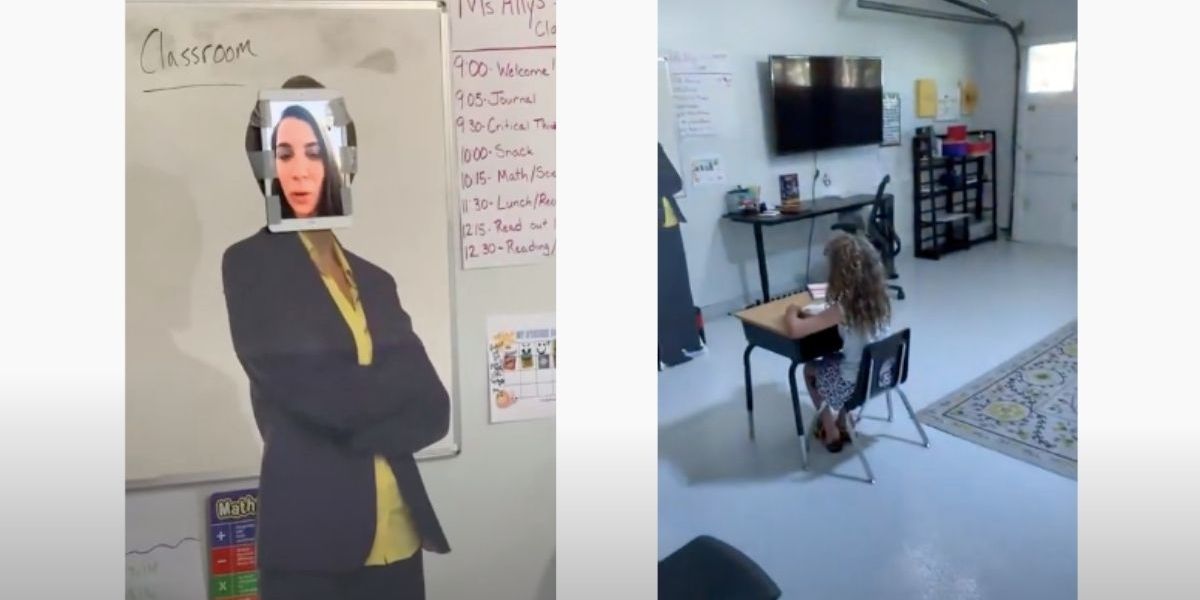 upworthy.com on Flipboard: Dad transforms the garage into a 'real' school classroom for his daughter—teacher and all