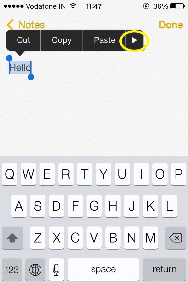How To Use The In Built Dictionary In Ios 7 B C Guides
