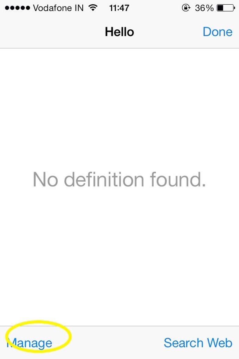 How To Use The In Built Dictionary In Ios 7 B C Guides
