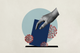 illustrated ballot box, surrounded by coronavirus