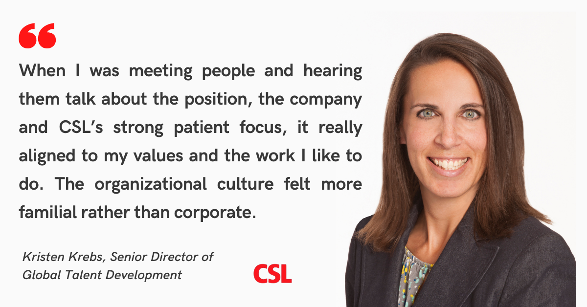 How CSL's Kristen Krebs Applies Her Psychology PhD at a Biotech Leader