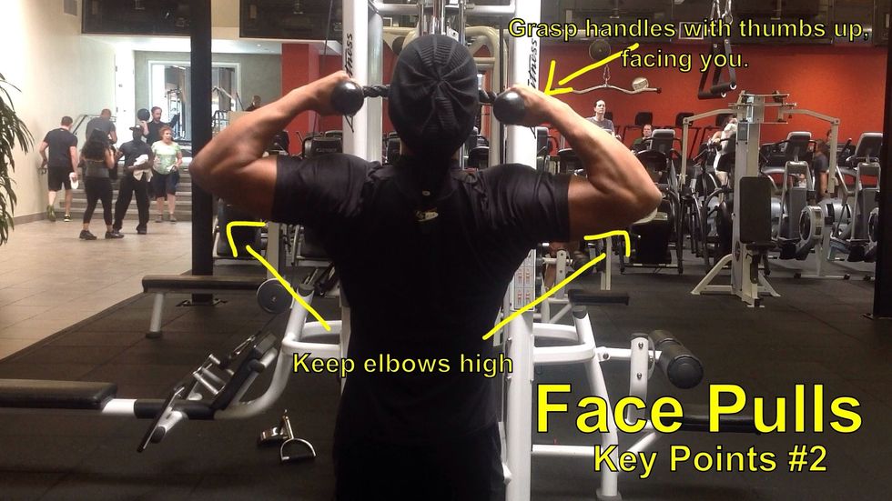 How to perform exercises face pulls B+C Guides
