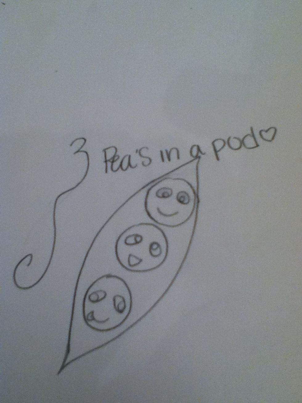 How to draw cute 3 peas in a pod B+C Guides