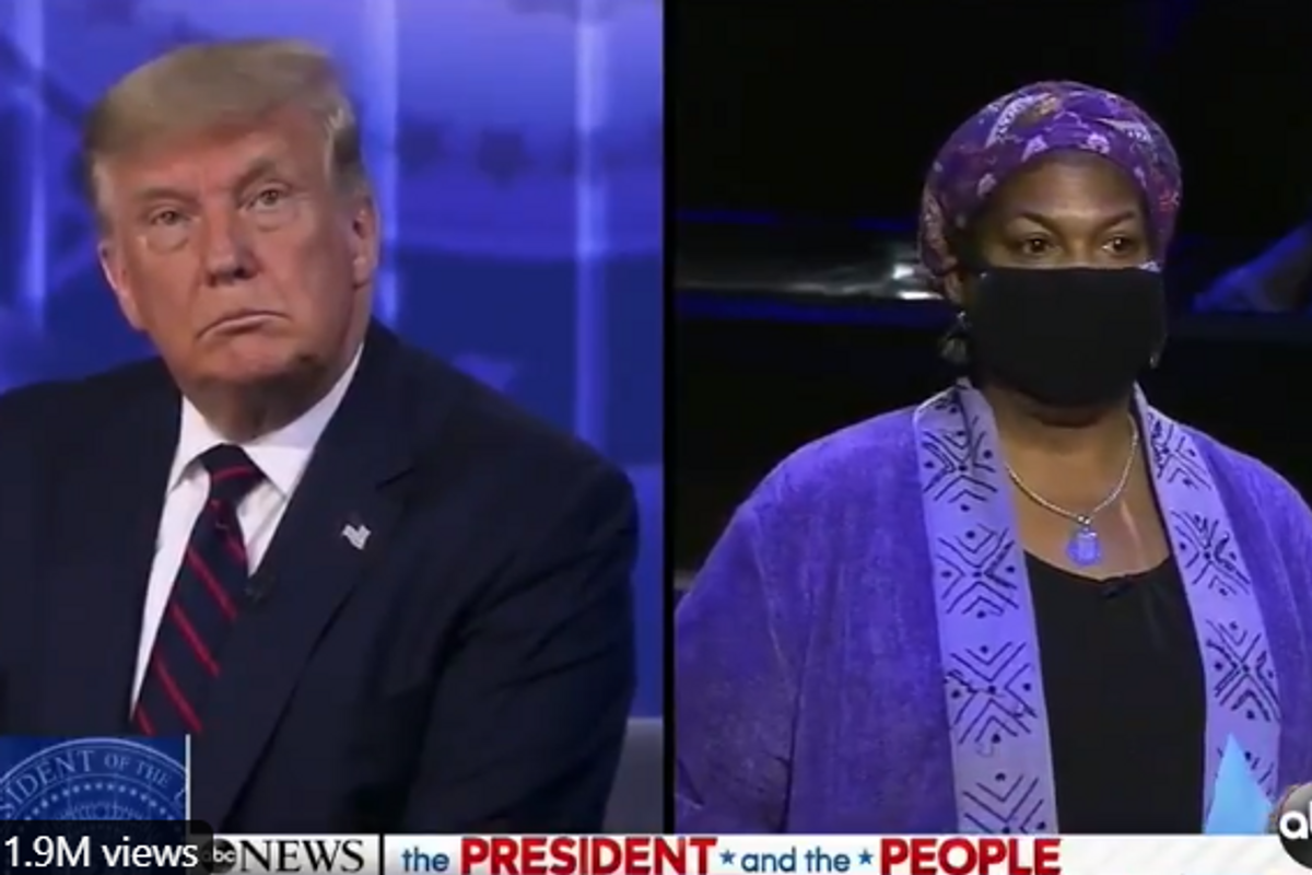 Trump Dick-Punches Self Repeatedly While George Stephanopoulos Watches