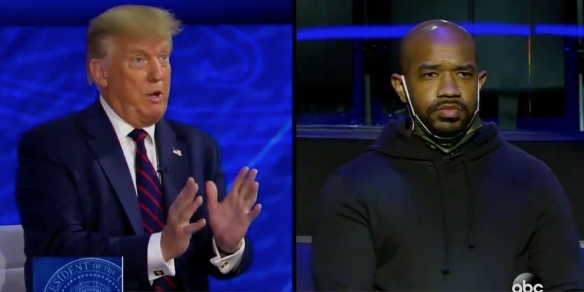 Trump Dismisses Black Man's Concerns About Racial Inequality During Town Hall To Talk About His Poll Numbers