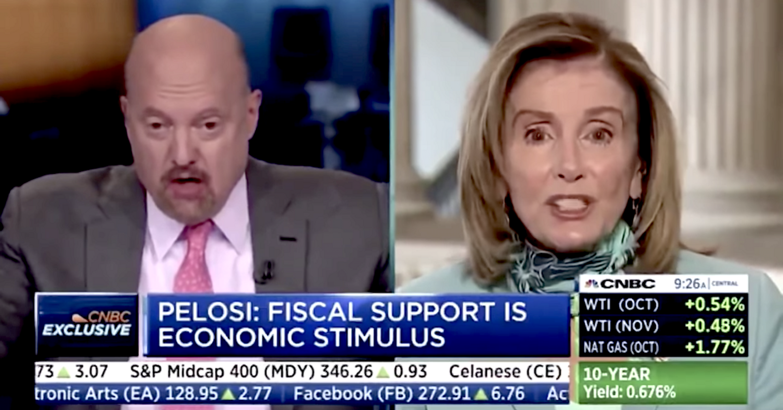Jim Cramer Just Called Speaker Pelosi 'Crazy Nancy' to Her Face on Air and Tried to Blame Trump for It