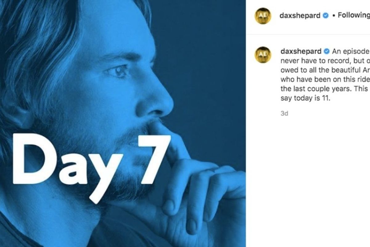 After 16 years sober, Dax Shepard bravely announced a reset of his sobriety clock