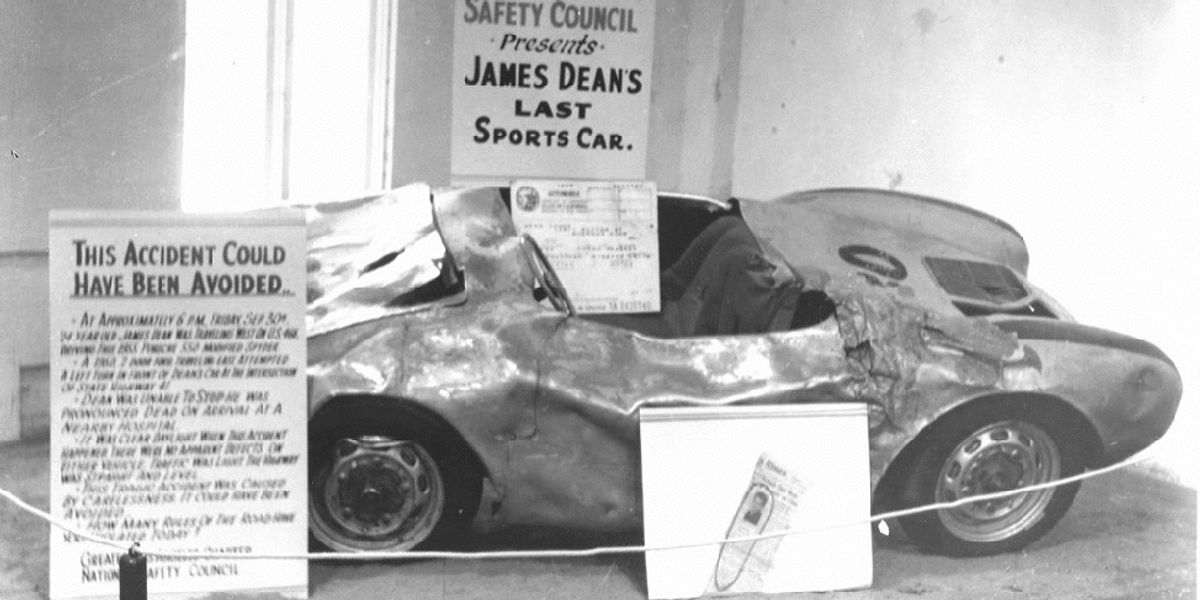 Parts from James Dean's wrecked Porsche Spyder found 60 years after they  disappeared - AutomotiveMap
