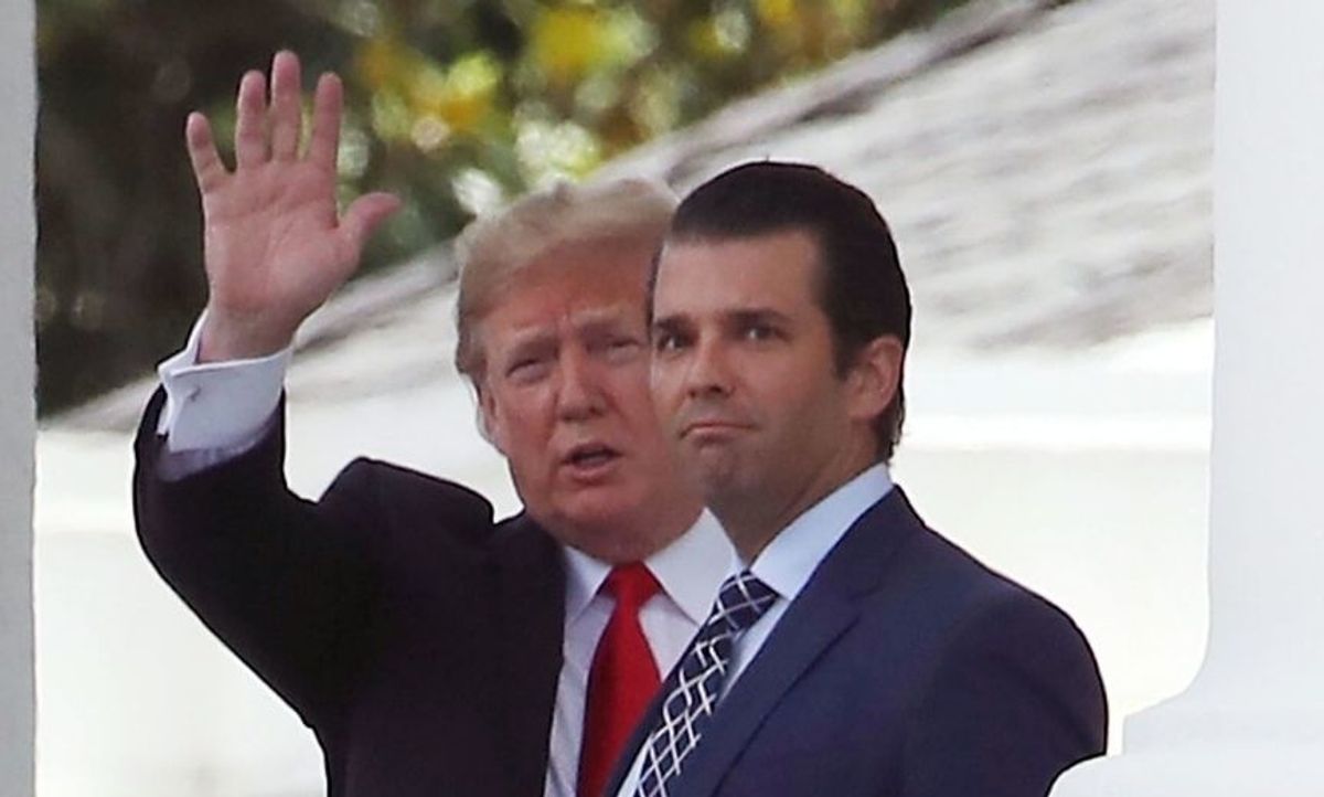 Don Jr. Reportedly Wants to Stage an Intervention for Trump for 'Acting Crazy' While Battling Virus