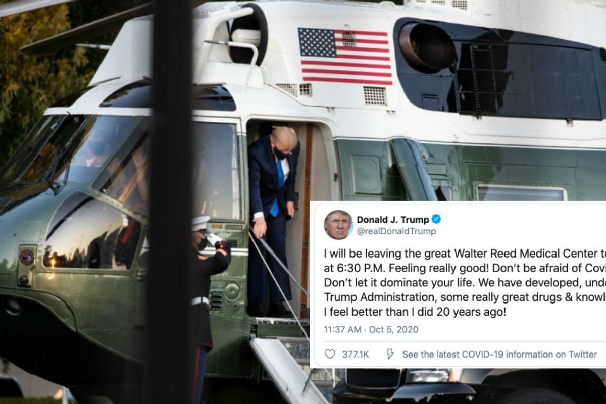 Trump, leaving hospital, tells nation: "Don't be afraid of Covid"