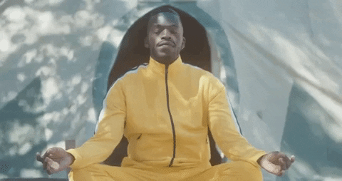 black man meditate