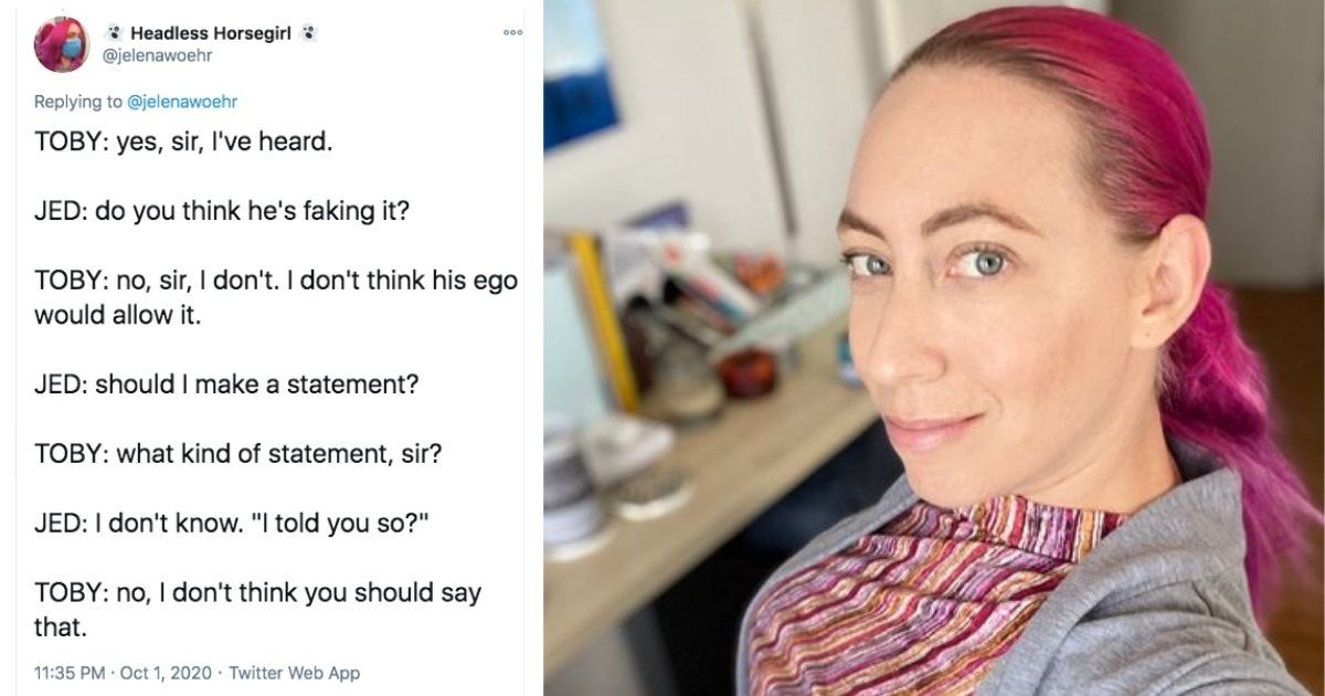 A writer imagined a scene from 'The West Wing' the day Trump caught COVID—and she nailed it