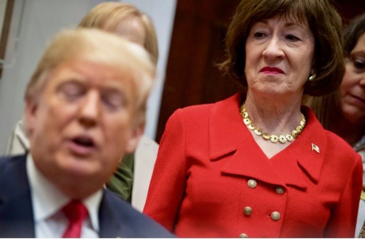 Susan Collins -- supporter of $1.5 trillion in tax cuts for the rich -- claims $1,400 survival checks not 'targeted' enough
