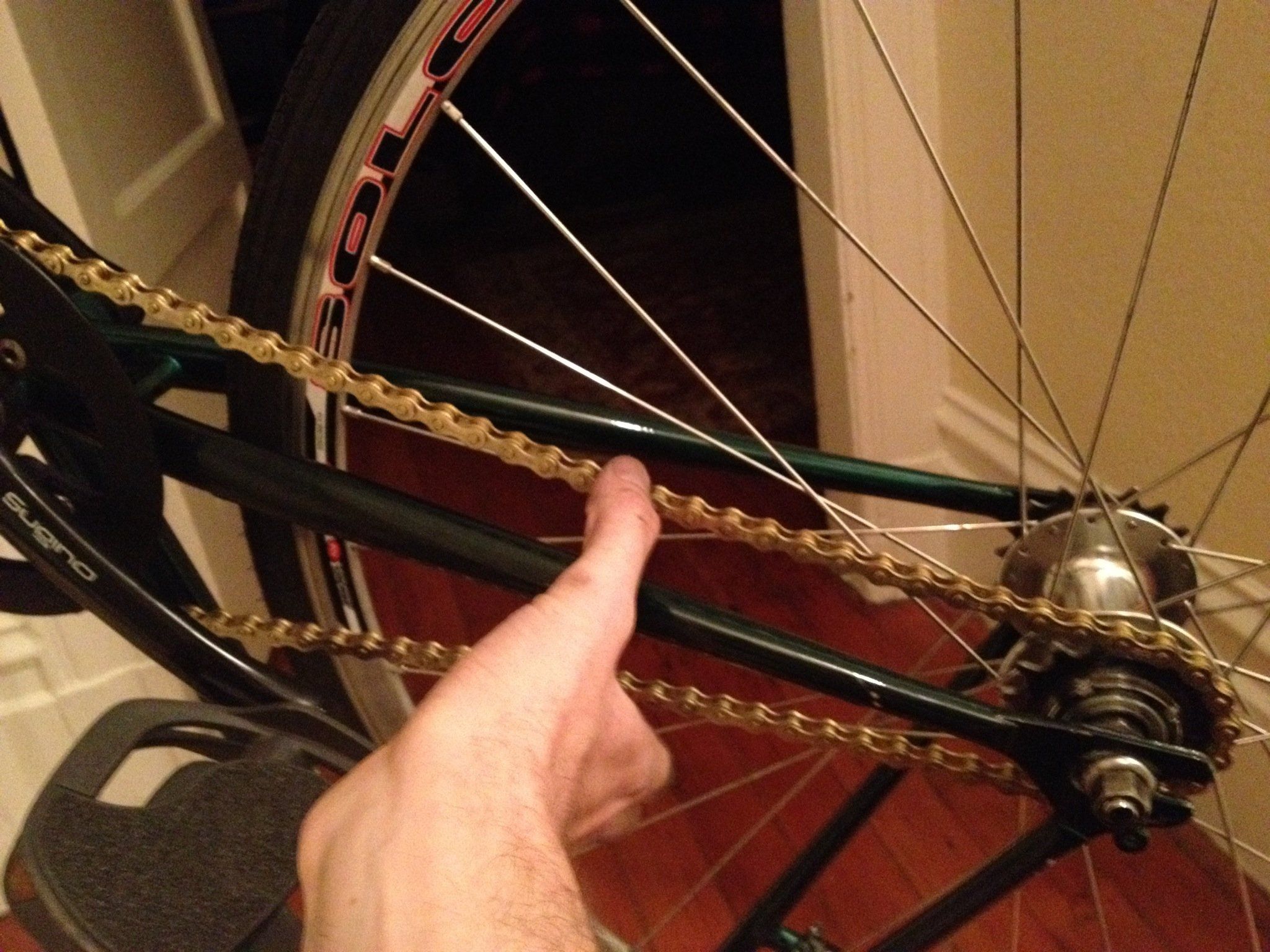 how to tighten bike chain single speed