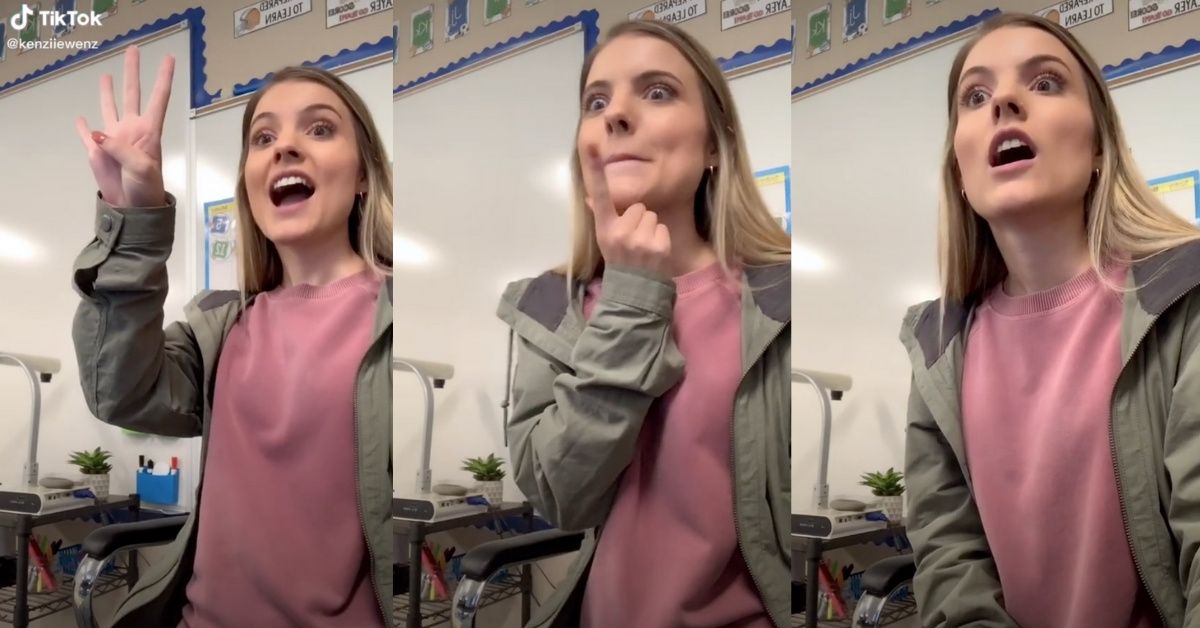 Kindergarten Teacher Goes Viral After Showing Just How Energetic She Has To Be To Keep Her Students Engaged