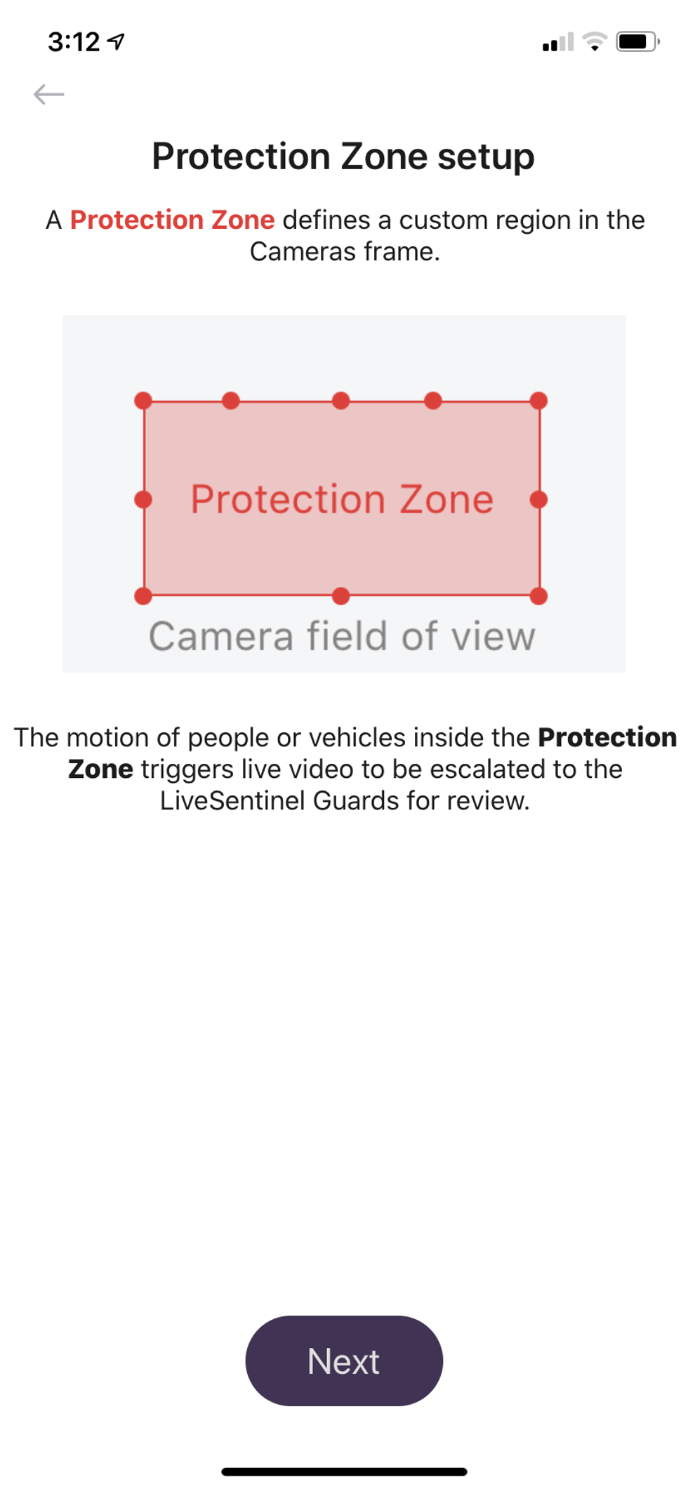 How to setup protection zones in the app