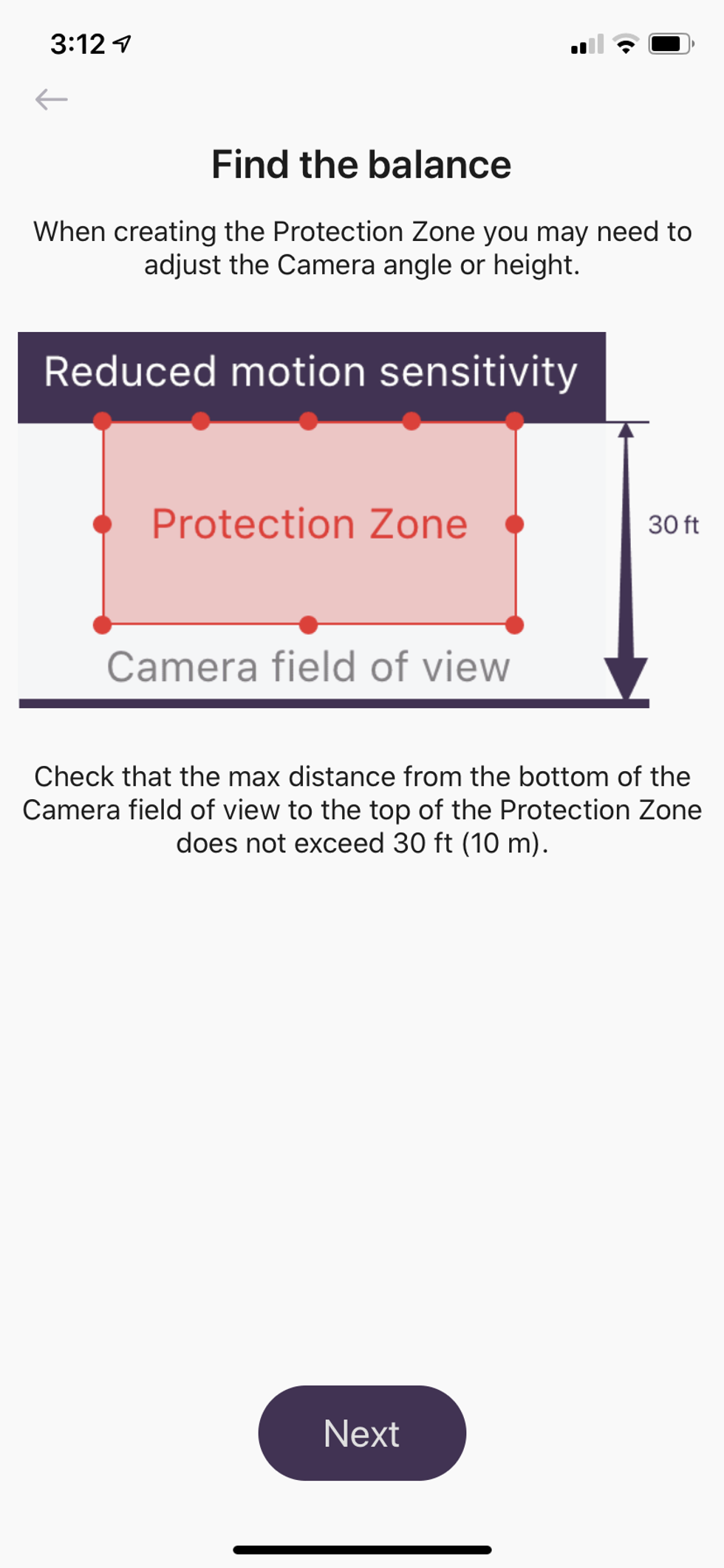 Deep Sentinel provides advice in the app on how to setup protection zones.