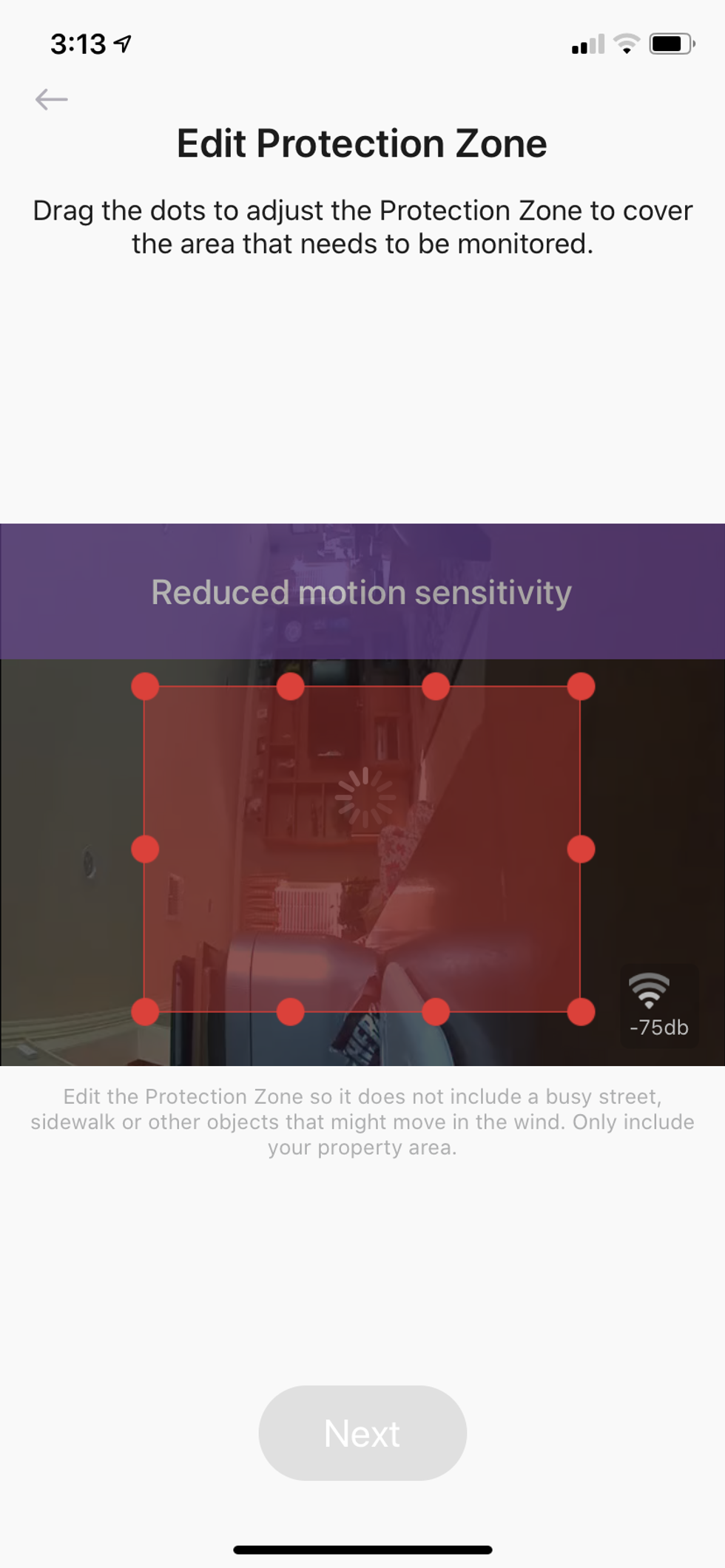 How to edit protection zones in app.