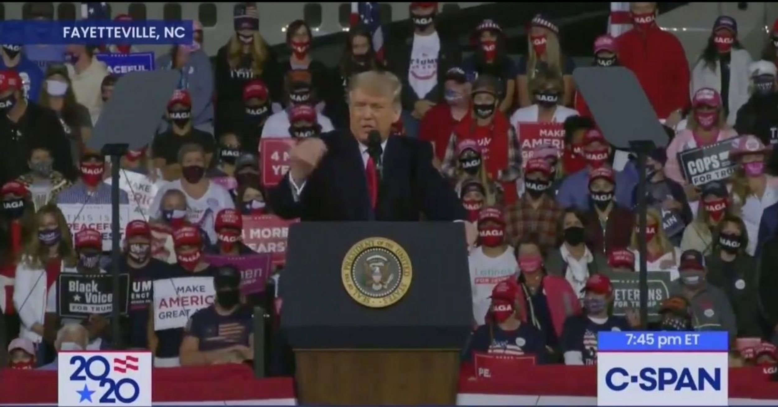 Trump Talks To His Rally Crowd Like He's Already Won The Nobel Peace Prize In Bonkers Video