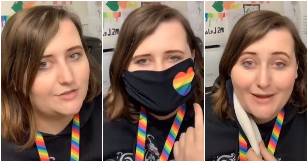 teacher gay pride flag video