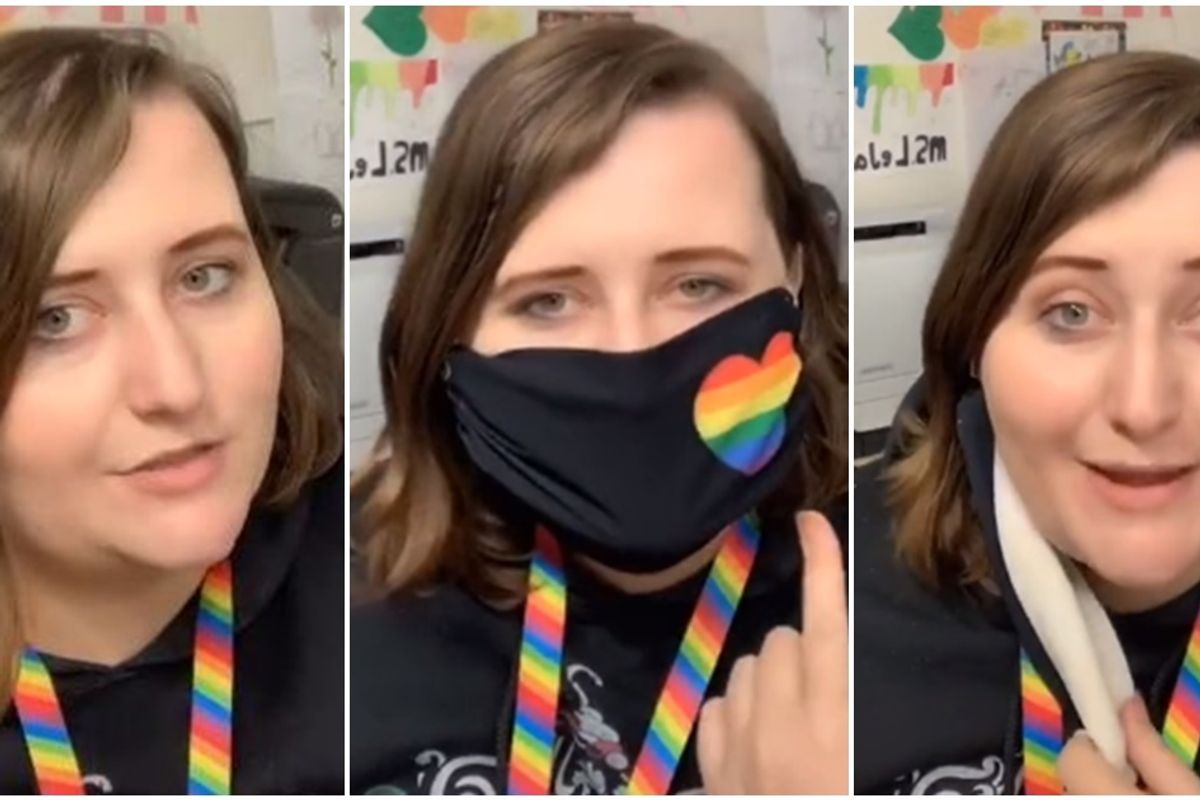 Teacher told she can't display Pride decorations in her classroom finds the perfect solution