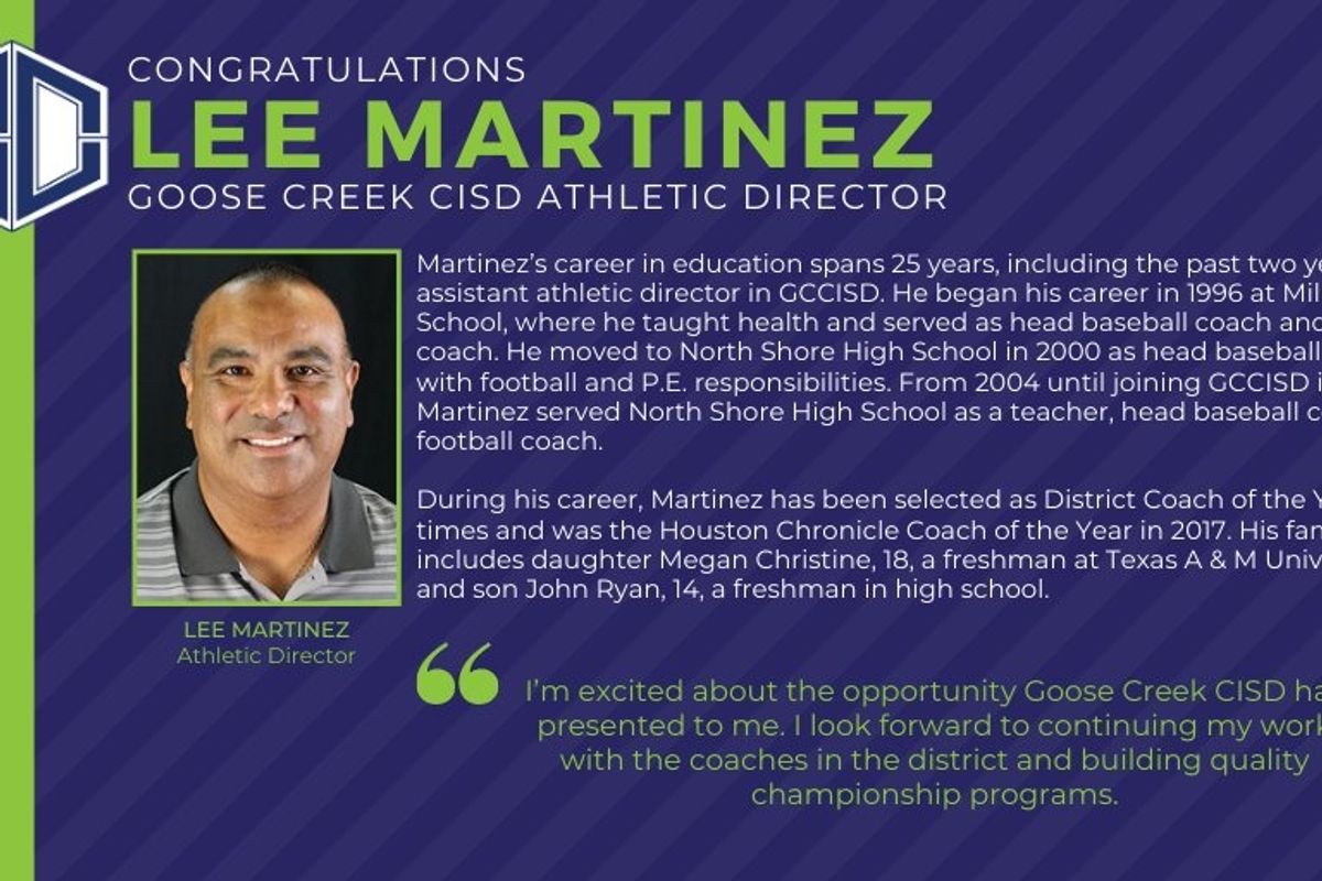 Martinez named AD at Goose Creek CISD