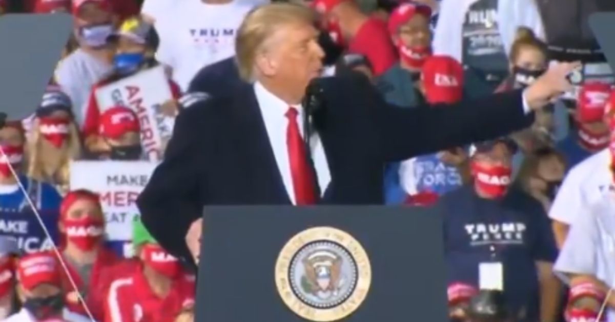 Trump Brags About All Of The TVs Aboard Air Force One In Rambling Speech To Ohio Supporters