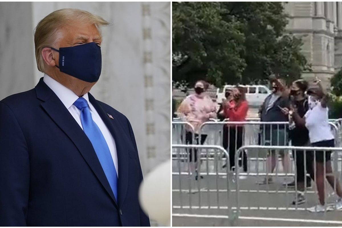 'Vote him out': Trump uncomfortably faces the boos of an angry crowd at Ginsburg tribute