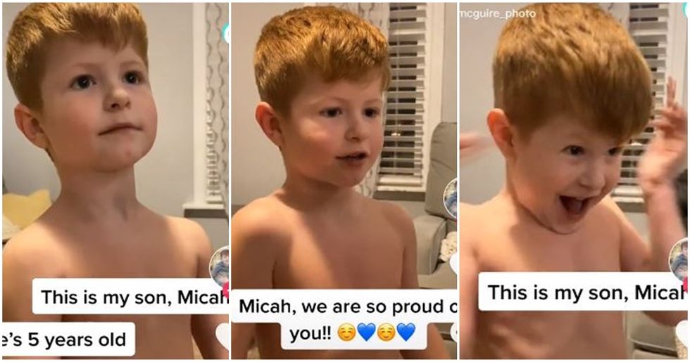 Five-year-old with autism speaks for the first time and his sense of pride is awe-inspiring