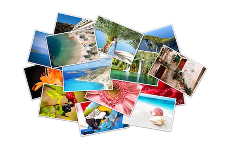 Stacks of printed photographs