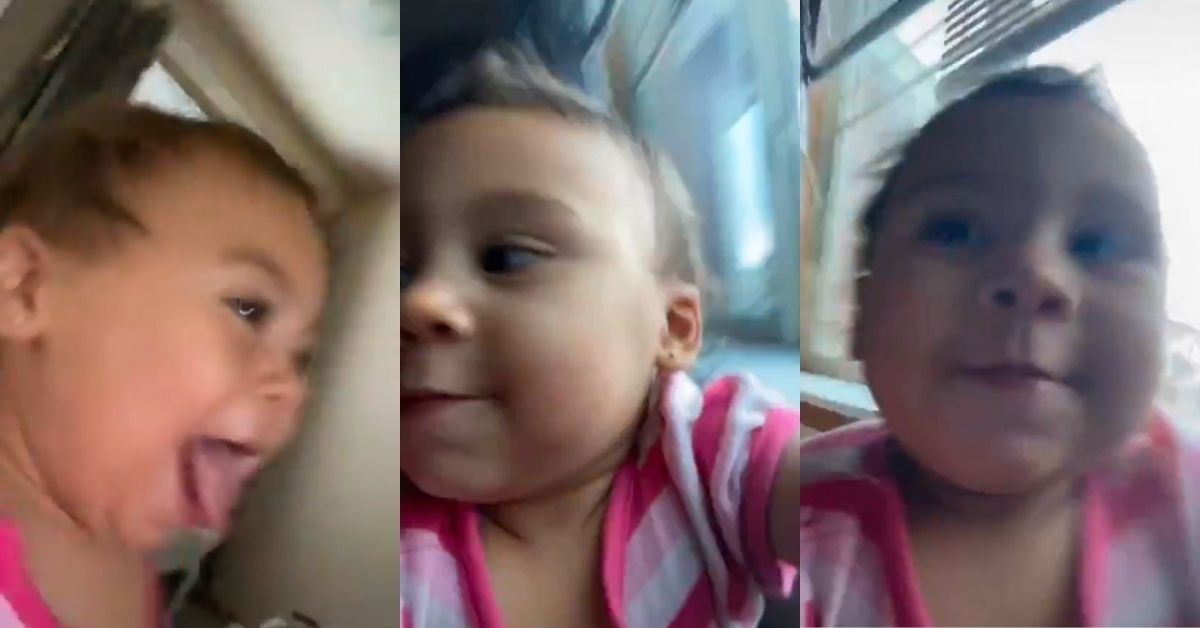 Baby Goes Viral After Gleefully Stealing Her Mom's Phone While She's Trying To Do A TikTok Dance
