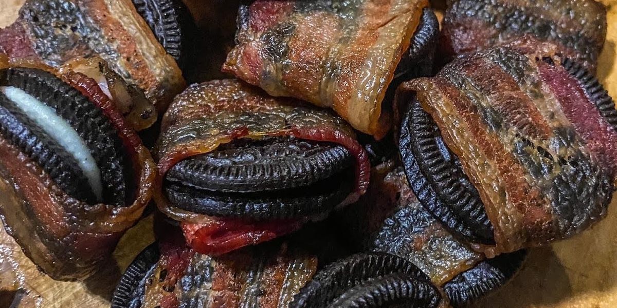 Bacon-wrapped Oreos are the sweet and salty snack every barbecue needs