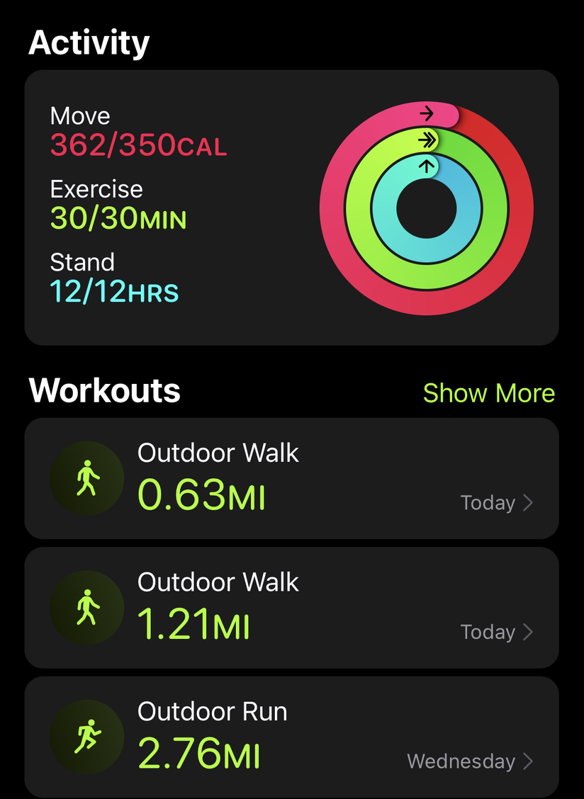 Apple watch activity online app