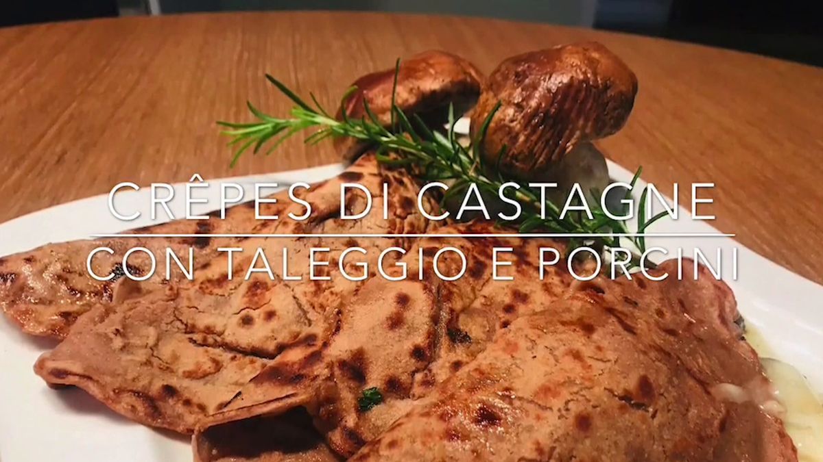 Cuciniamo insieme: crepes di castagne con Taleggio e porcini